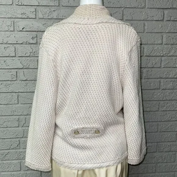 White House Black Market Women Knit Cardigan Jacket Size M - Picture 5 of 8